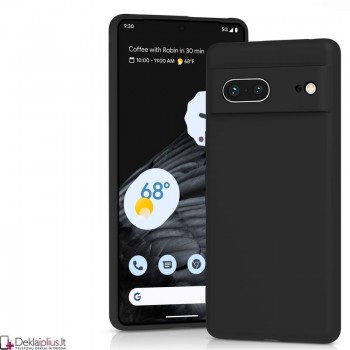 Silikoninis ploniausias dėklas - su kameros apsauga juodas (Google Pixel 8)